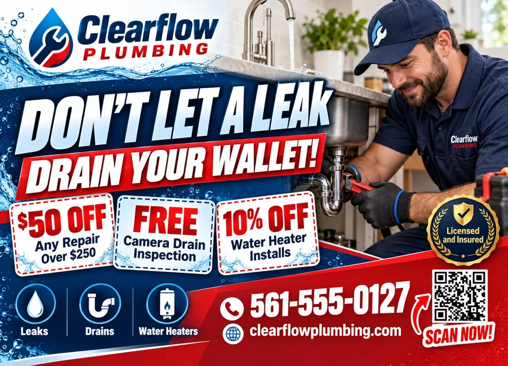 Plumbing postcard front